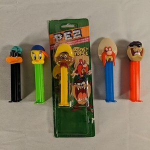 Pez Looney Tunes Toons Lot of 5 Warner Bros 1995 1998 Daffy Tweety Speedy Taz